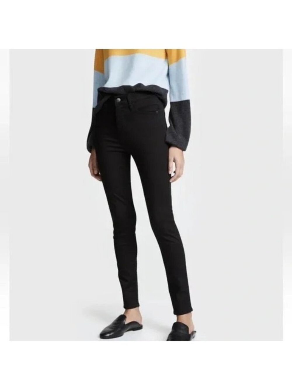 Madewell 9" High Riser Skinny Skinny Denim Jeans black size 29 Tall